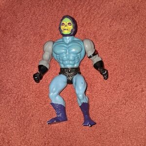 Action Figure with Blue and Purple Accents